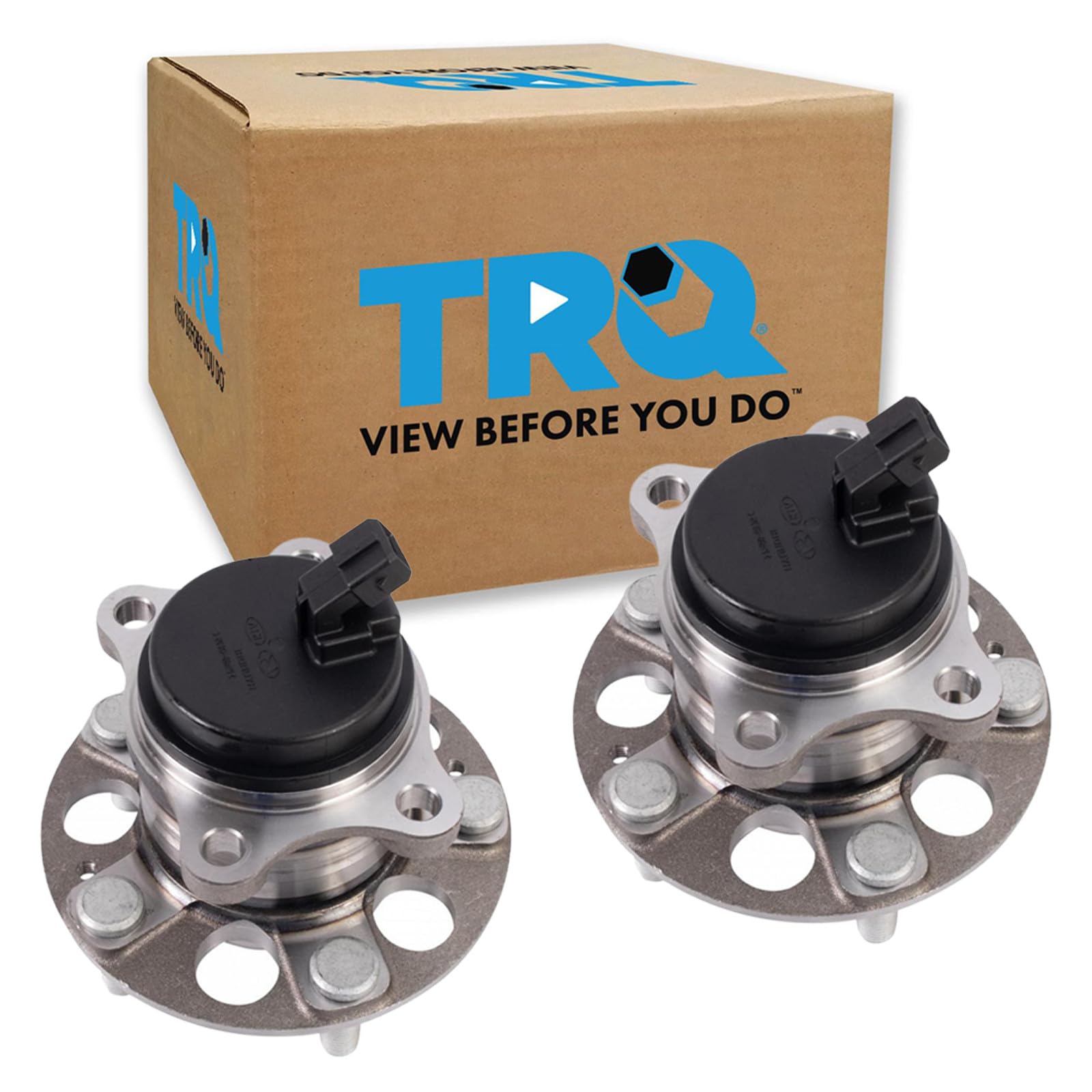 TRQ Rear Left and Right Wheel Bearing and Hub Assembly Set 2 Piece