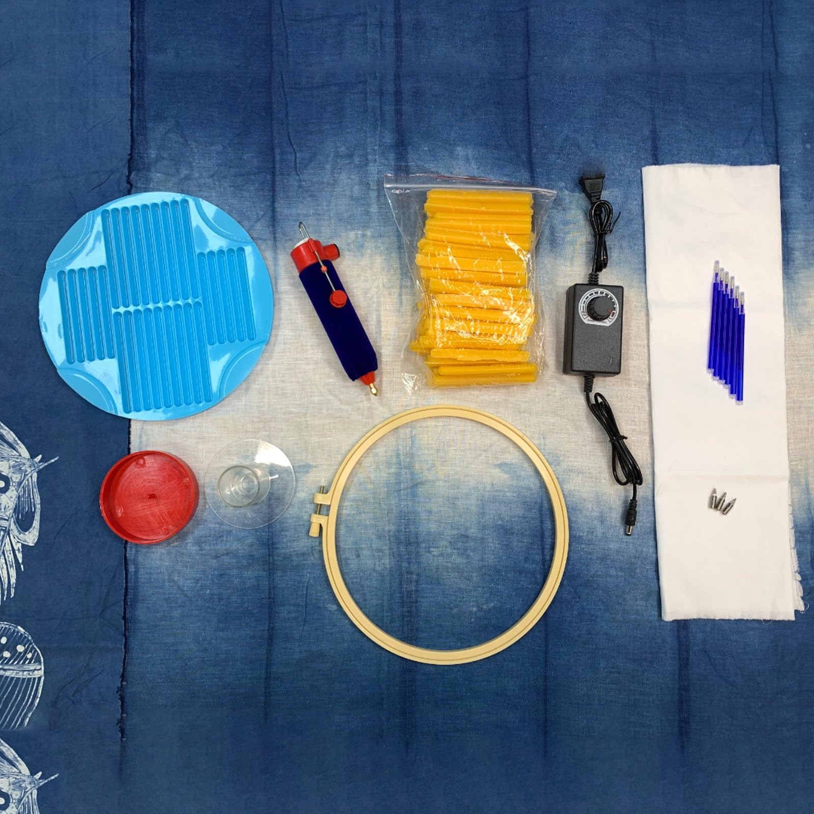 Elektryczny długopis woskowy Kistka, profesjonalny długopis do drukowania batiku ze stojakiem do barwienia woskiem, narzędzia i materiały do batiku, zestaw do pisania Kistka z regulowaną temperaturą
