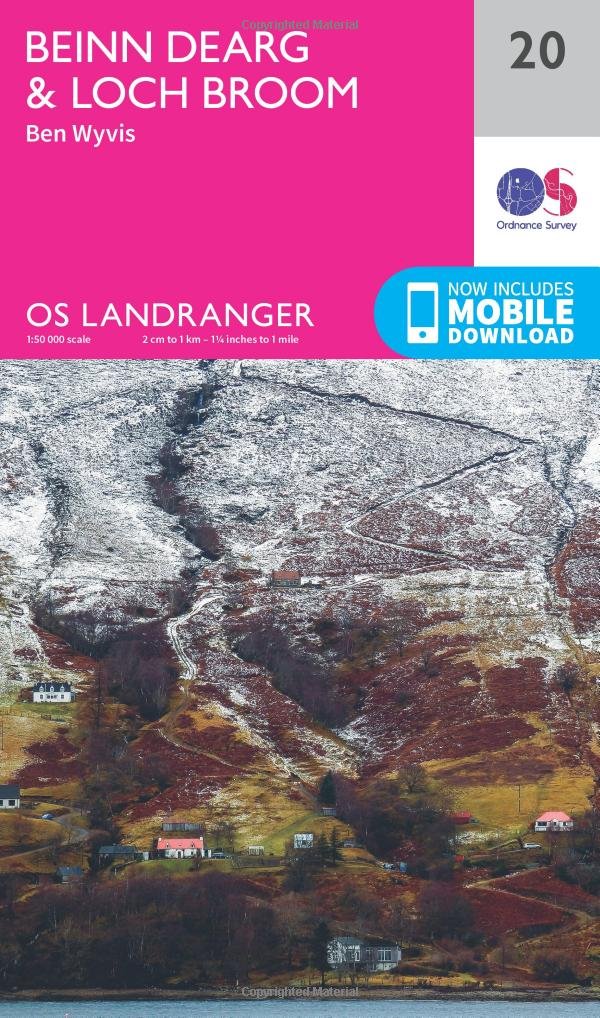 Ordnance Survey Landranger Map 20 Beinn Dearg and Loch Broom