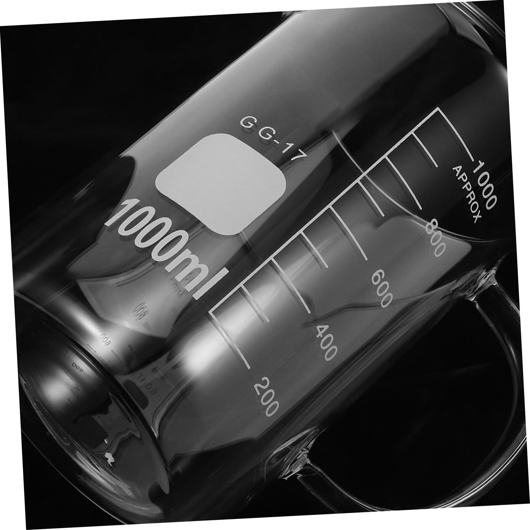 COLLBATH Messbecher Glas 1000ml mit Henkel und Ausguss Glasbecher für Präzises Ausgießen und Einfaches Tragen in Küche und Labor