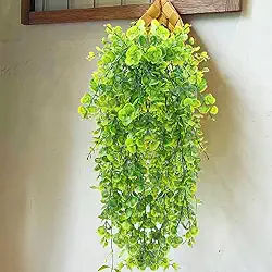 78 cm de eucalipto artificial verde ratã planta falsa hera DIY para ambientes internos e externos, parede, casamentos, pátios, varandas, decoração (1 peça)