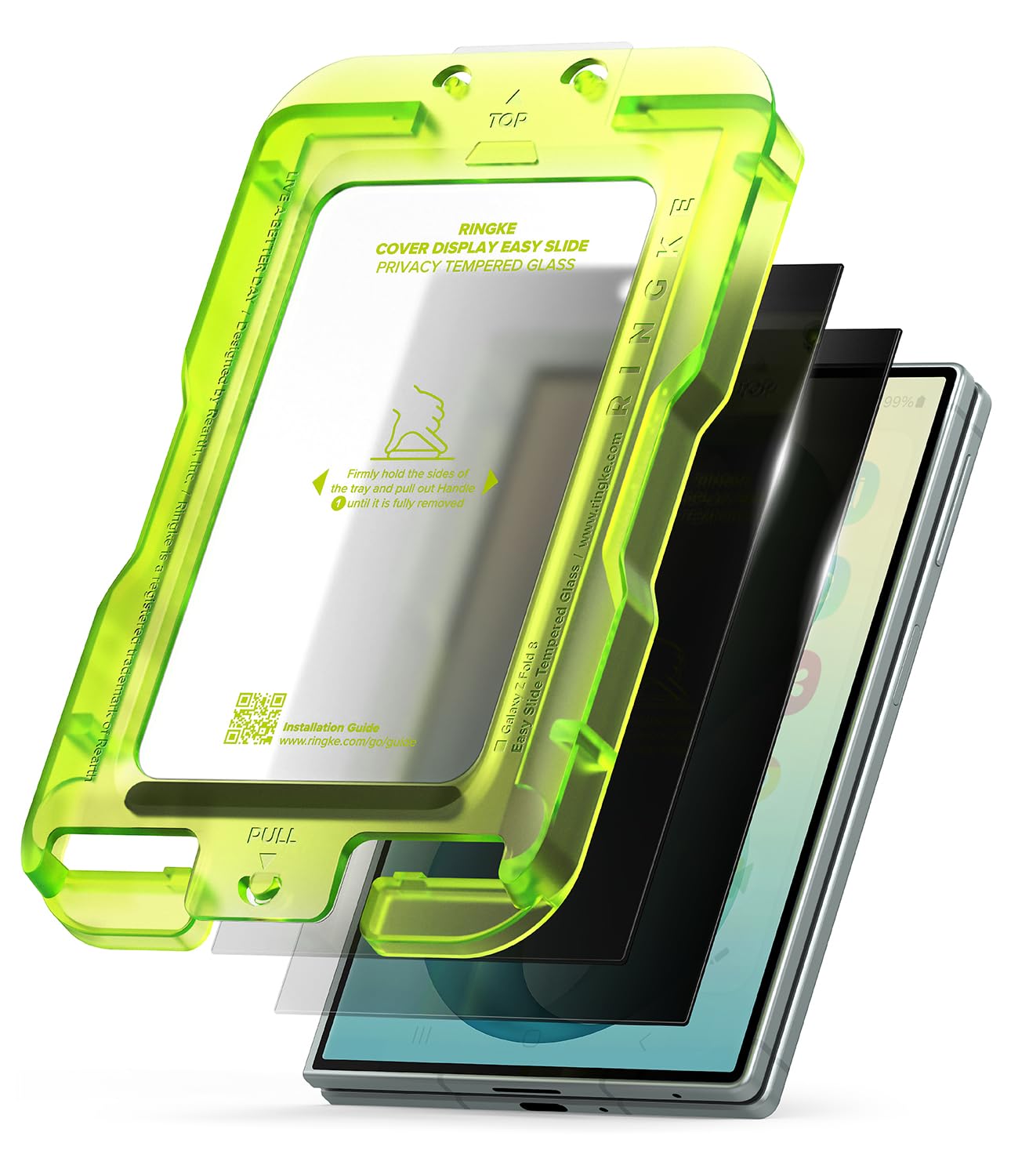 Ringke Easy Slide Privacy Tempered Glass per Pellicola Galaxy Z Fold 8 | 2 pezzi, pellicola, anti-spia, display frontale, antigraffio, vetro temperato, trasparente, facile installazione