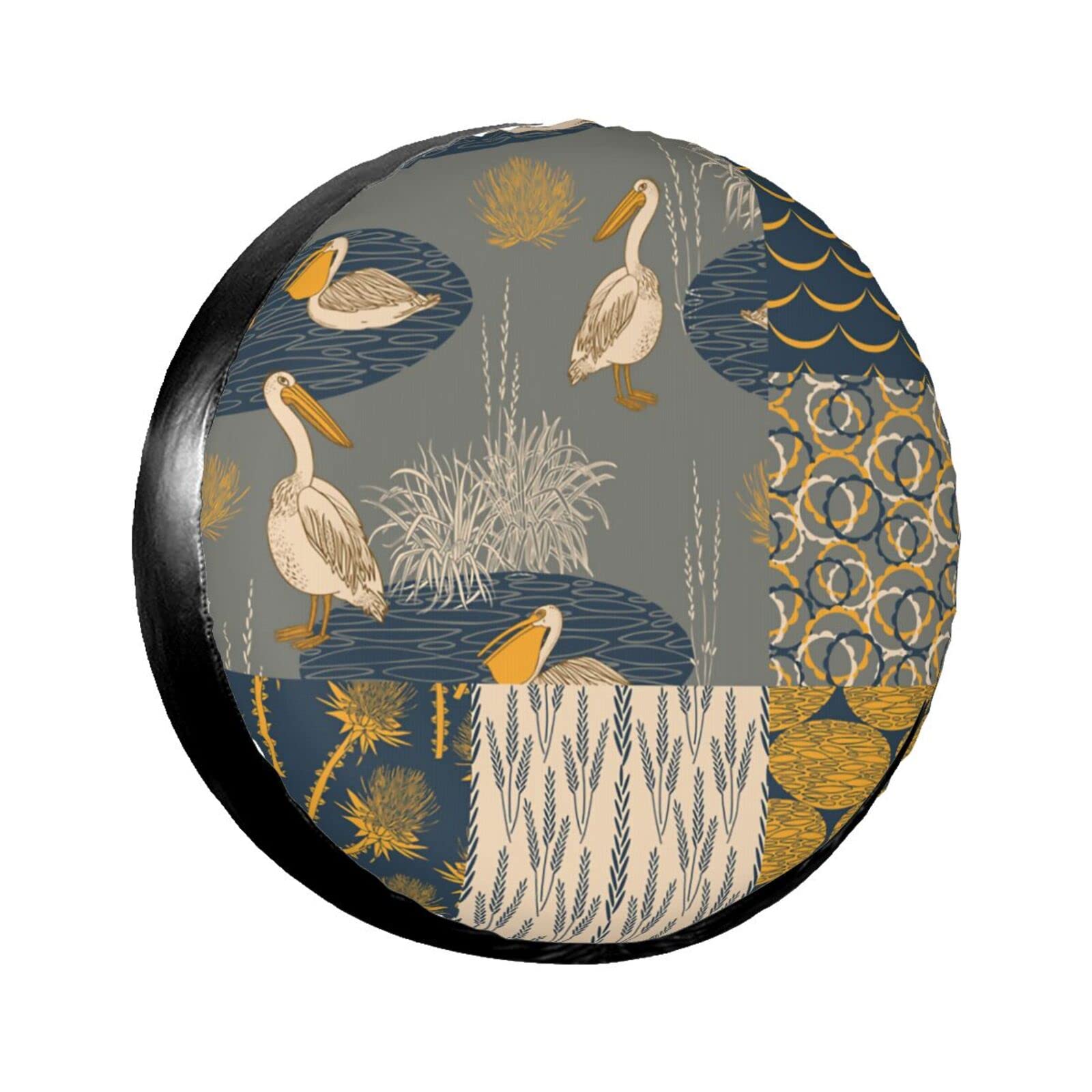 Wheel Covers Pelican Catch Fish Tire Protectors Dustproof Wheel Tire Cover Universal Spare Wheel Cover For Vehicles Wheel Motorhome