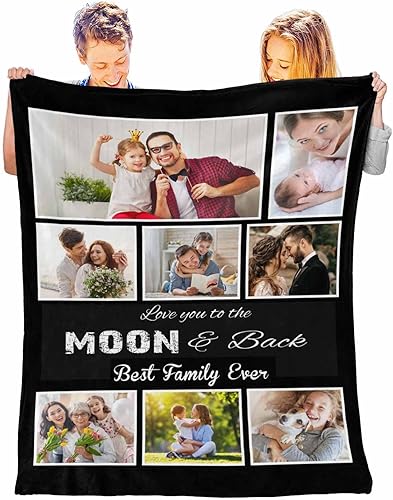 Regalos personalizados para manta familiar con foto, mantas personalizadas con recuerdos de imagen, manta de sublimación para bebé, madre, padre,