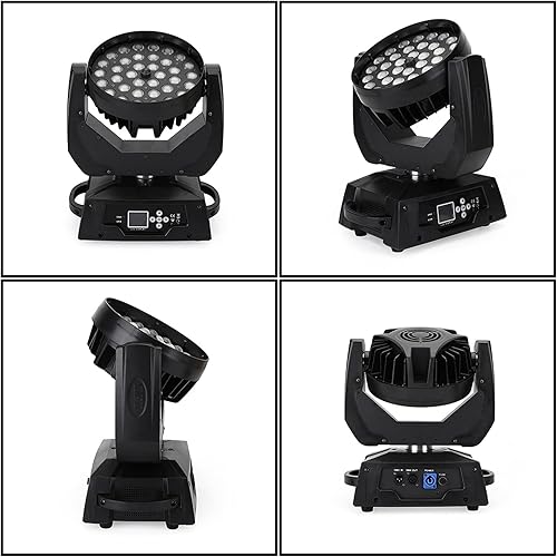 Miniatura 6 de Areyourshop 2 luces de cabeza móvil de 360 W, luces de escenario de 36 x 10 W, RGBW 4 en 1, cabezal móvil de 360 W, luz de escenario de lavado DMX