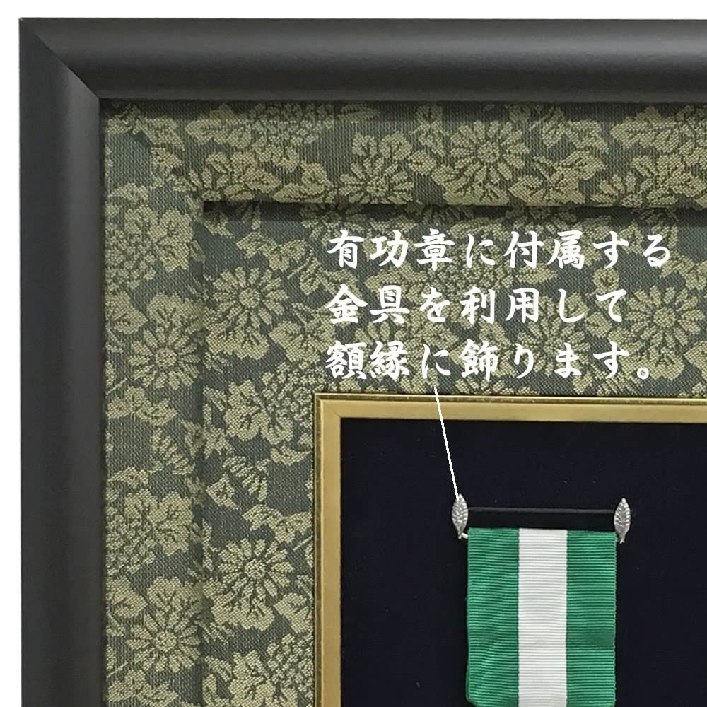 Amazon | 大日本農会 農事功績表彰 専用額 GT24型 緑白綬有功章 紅白綬