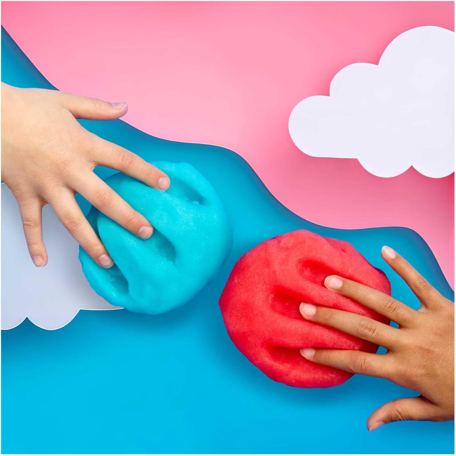 Elmer's Cloud Slime GUE, 8 oz., Blue/Pink, 2/Pack, Premade Slime with Drizzly Effect, Scented, Ready to Play, No Mixing Required
