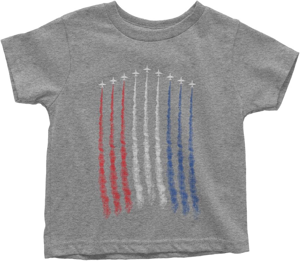 Threadrock Kids Red White Blue Air Force Flyover Toddler T-Shirt