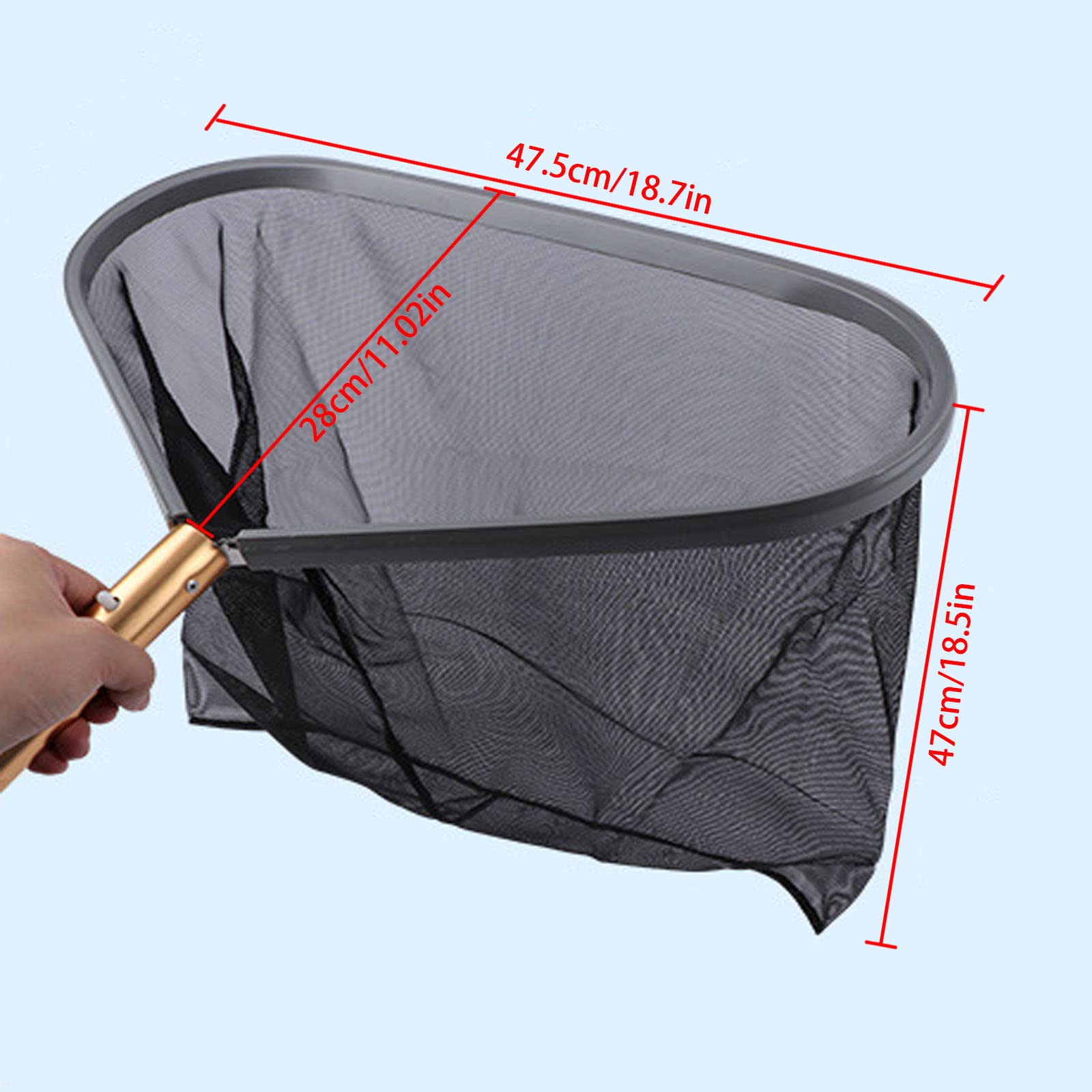 Esta Red recogedora de Hojas para Piscinas, rastrillo Profesional para Limpieza de Hojas, Red recogedora de Hojas para Piscinas, Red de rastrillo Profundo con Marco Reforzado para Limpiar ho