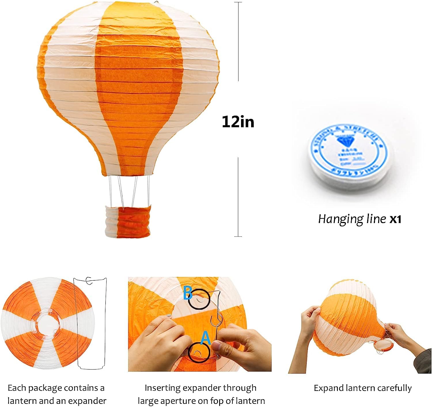 Wanna Party Hot Air Balloon Paper Lantern (Blue) : Amazon.in: Home