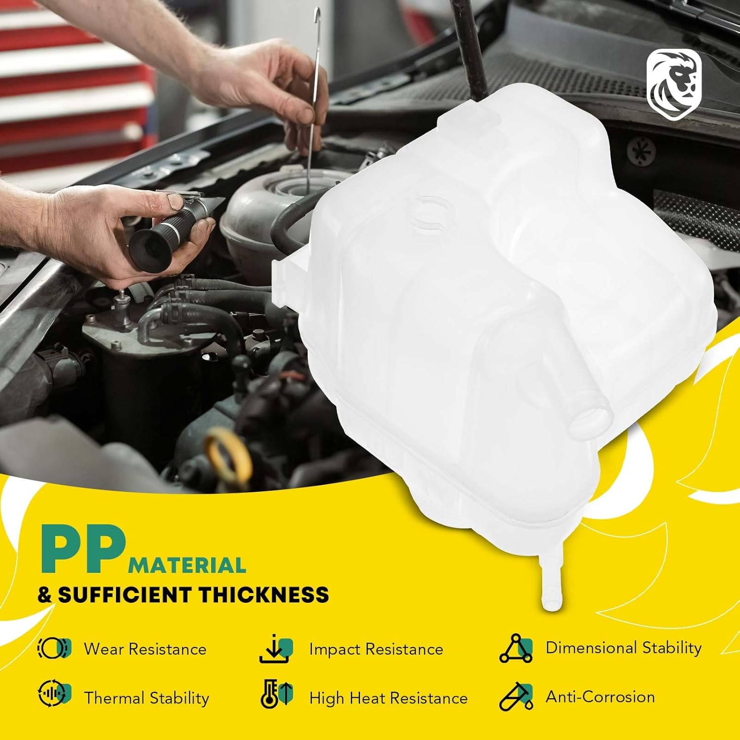 YHTAUTO Engine Coolant Recovery Overflow Reservoir Expansion Tank W/O Pressurized Cap For Chevrolet Malibu Impala Buick LaCrosse Regal Cadillac SRX XTS Replace for# 13220124