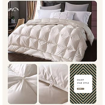 Amazon｜ホワイト グース ダウン 98% 羽毛布団、シルク コットン
