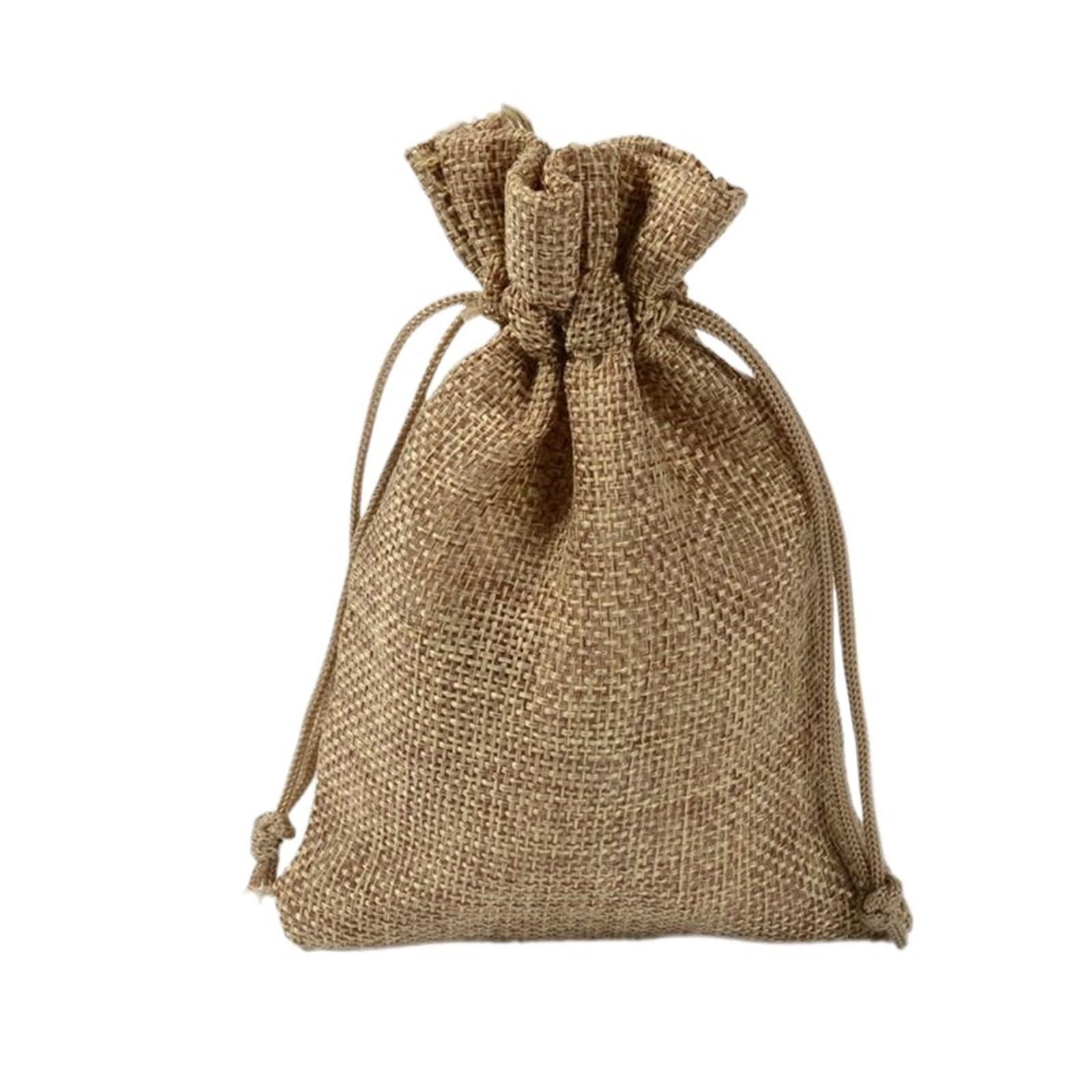 Pochon Tissu 50 sacs en jute 7x9 9x12 10x14 13x18 15x20cm(Dark khaki,13x18cm)