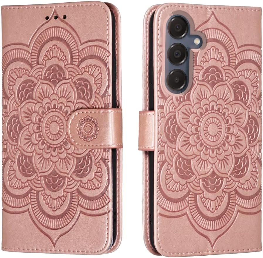 for Samsung Galaxy S25 FE (Not for S25) Case Wallet with Card Holder Kickstand Magnetic Soft Leather Flip Fold Cover for Samsung S25 FE (Pink)