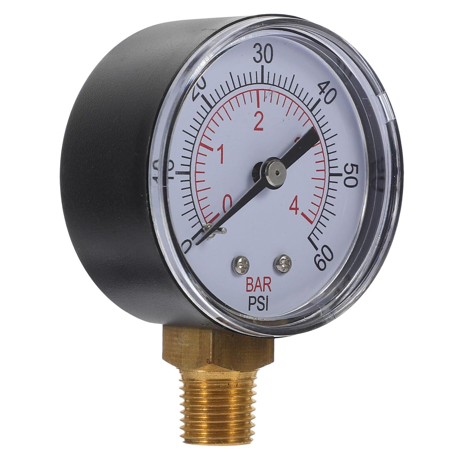 BESPORTBLE Swimming Pool Pressure Gauge 60kpa Filter Water Pressure Test Gauge Compact 1/4 Inch Sturdy Pool Supply