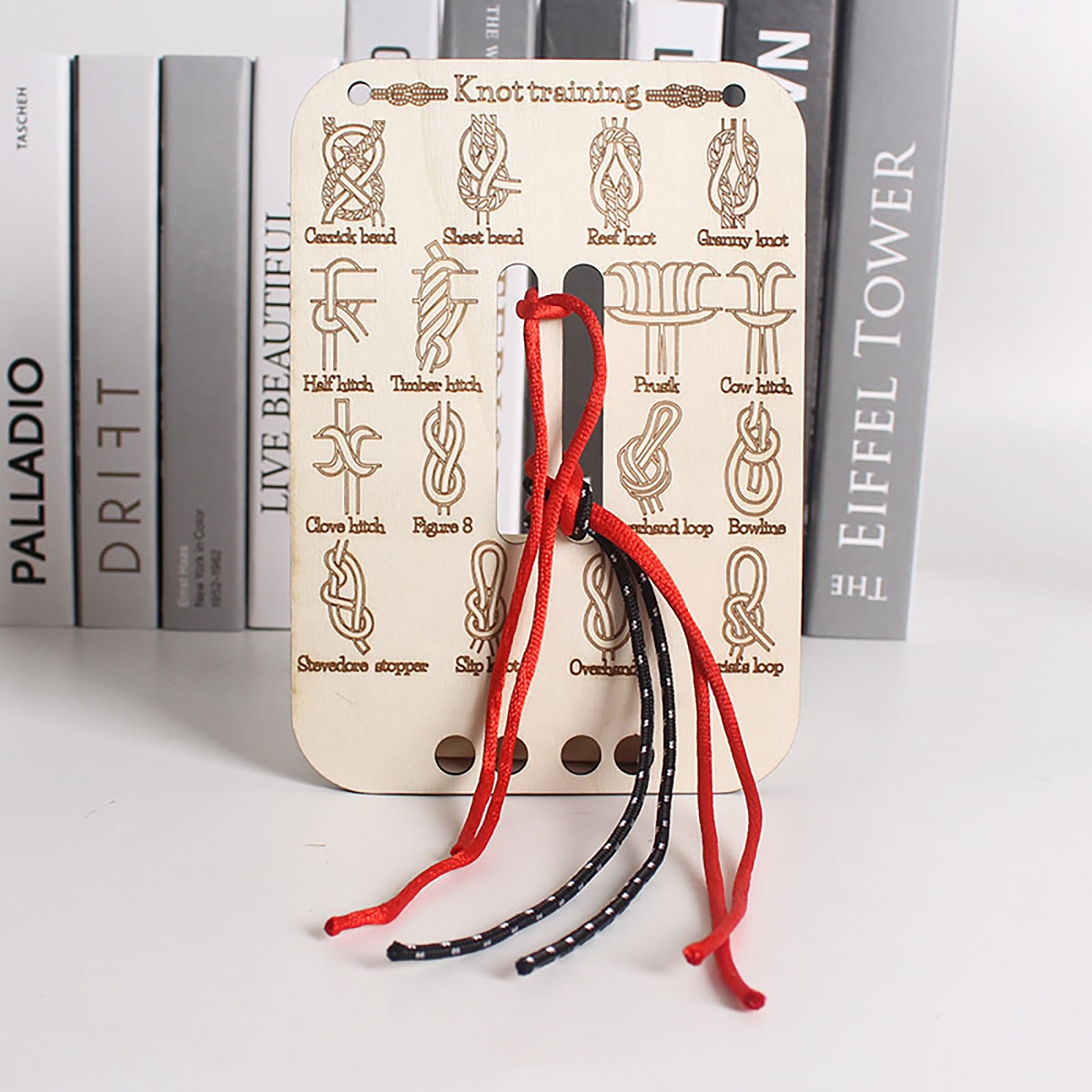 Knoten Übungsbrett Mit 16 Knoten-Techniken - Lernset Für Outdoor & Survival