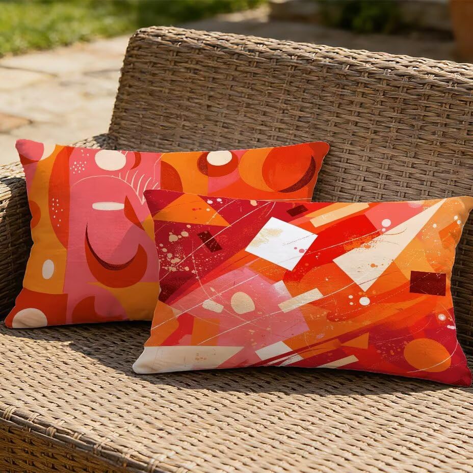 Coussin extérieur imperméable résistant aux UV 40x80 rouge de jardin