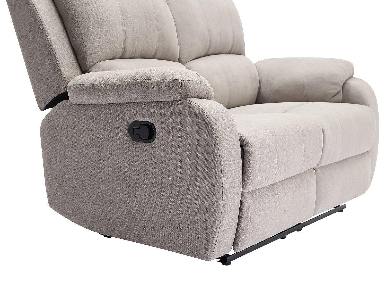Vente-unique - Canapé 2 Places Relax en Microfibre Gris Clair Brody