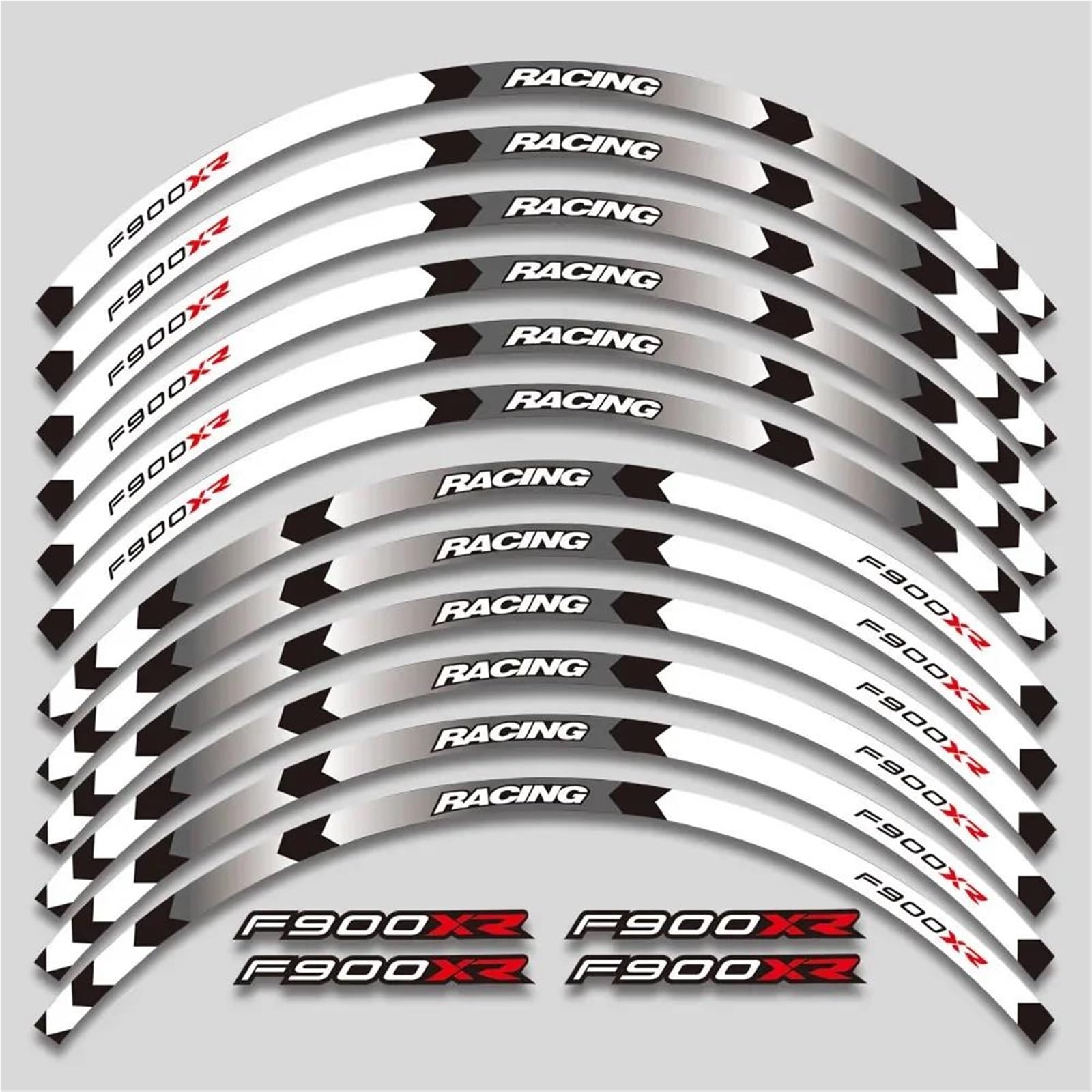 Motorcycle Wheels Sticker Rim Tire Reflective Stripe Decals Set for BMW F900XR F900 XR F 900 F900xr(Color4)