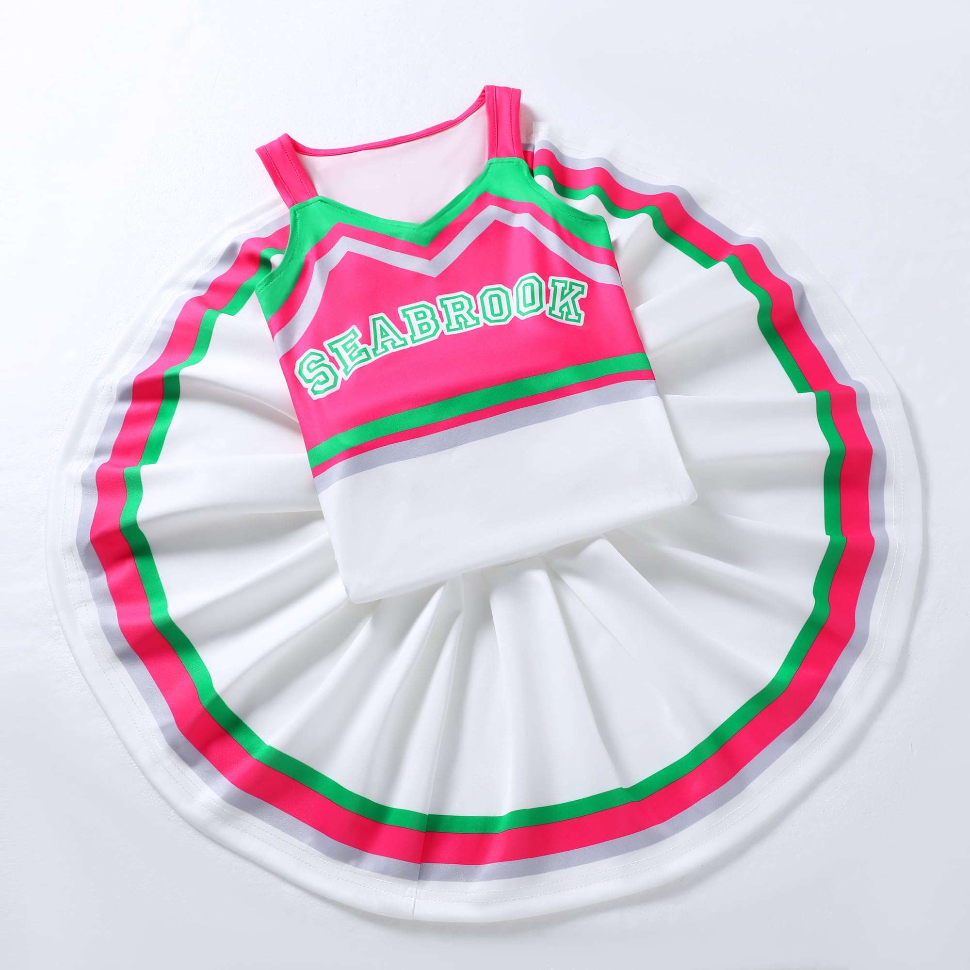 Disfraz de animadora para niñas, trajes de animadora para niños, disfraz de Halloween, cosplay con pompón y corbatín