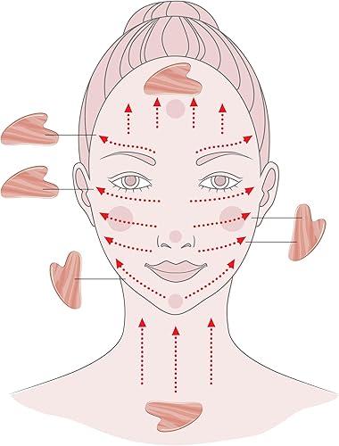 Miniatura 9 de Padime 2 piezas  Juego de masaje 2 en 1  Sodalita azul Gua Sha + botella de vidrio para aceite o suero  Piedra Gua Sha en hermosa caja para regalo