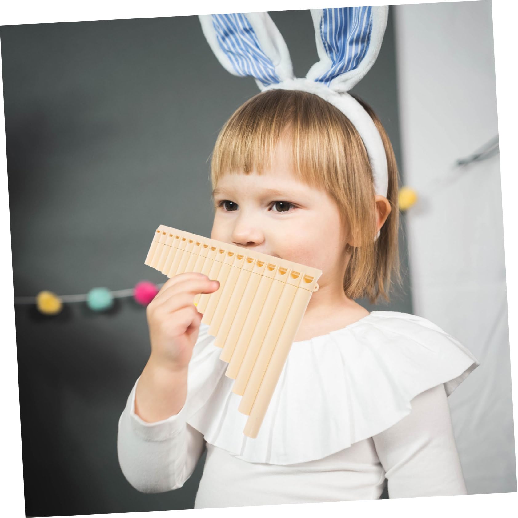 Garneck Ensemble de 18 Flûtes de Pan en Do pour Débutants Instrument Traditionnel en Résine pour L'Enseignement Musical en École