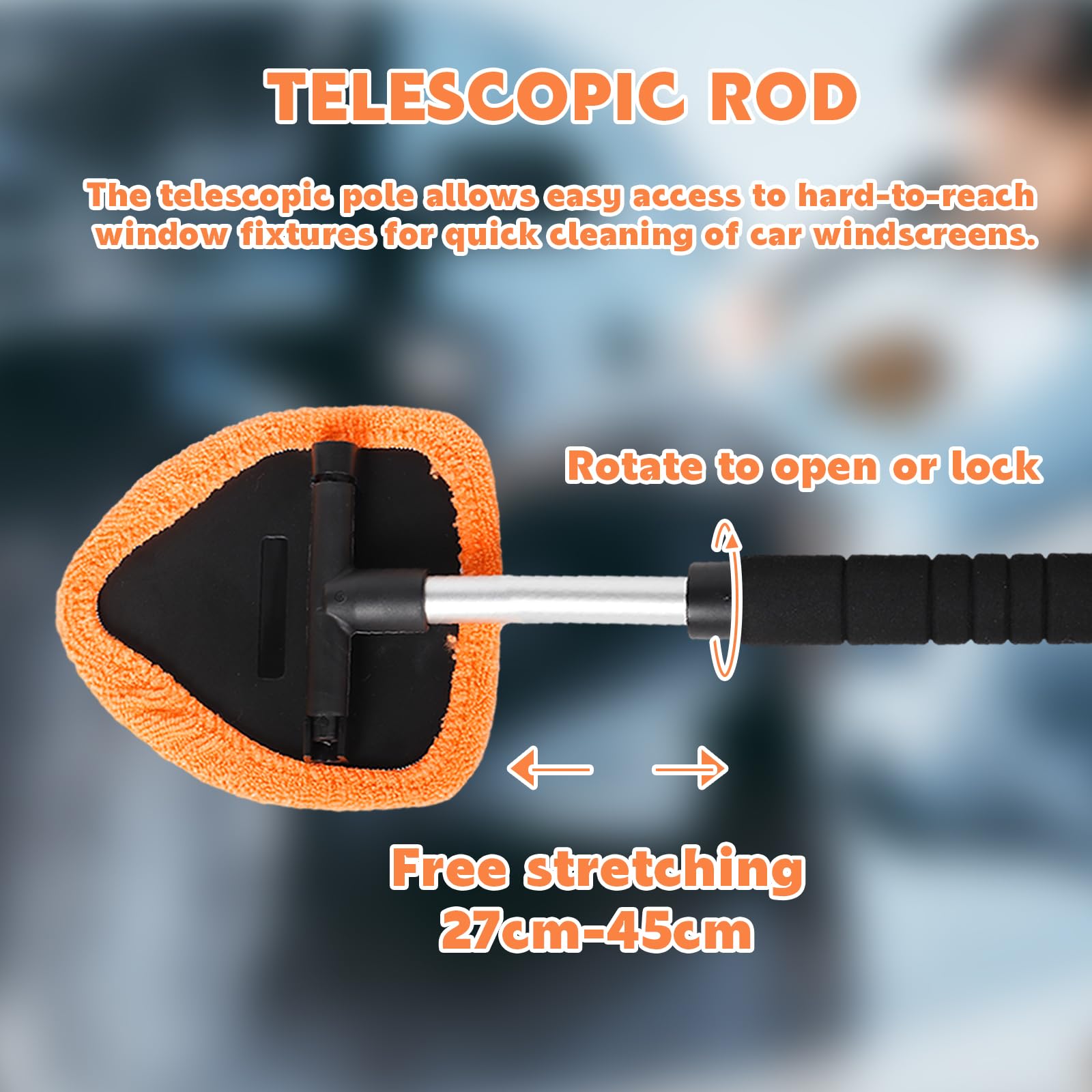 Puliscivetro Auto Con 4 Tamponi - Kit Per Pulizia Parabrezza Interno Ed Esterno - Foto 4