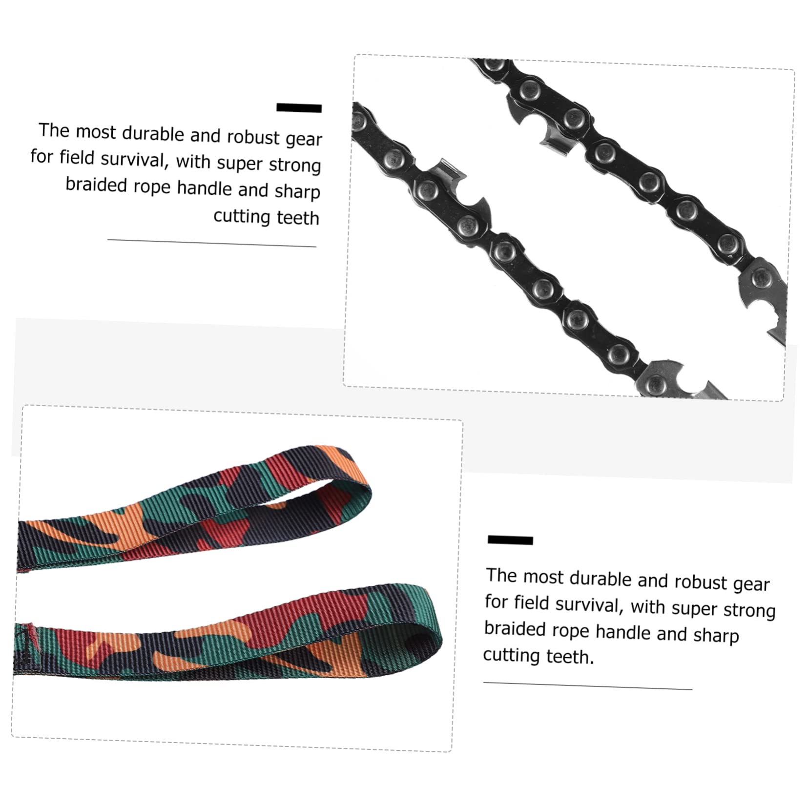 Toddmomy 2 Pezzi Seghetto Mano da Attrezzo Sopravvivenza Portatile con Flessibile per Escursionismo Intrecciata per Attività e Situazioni