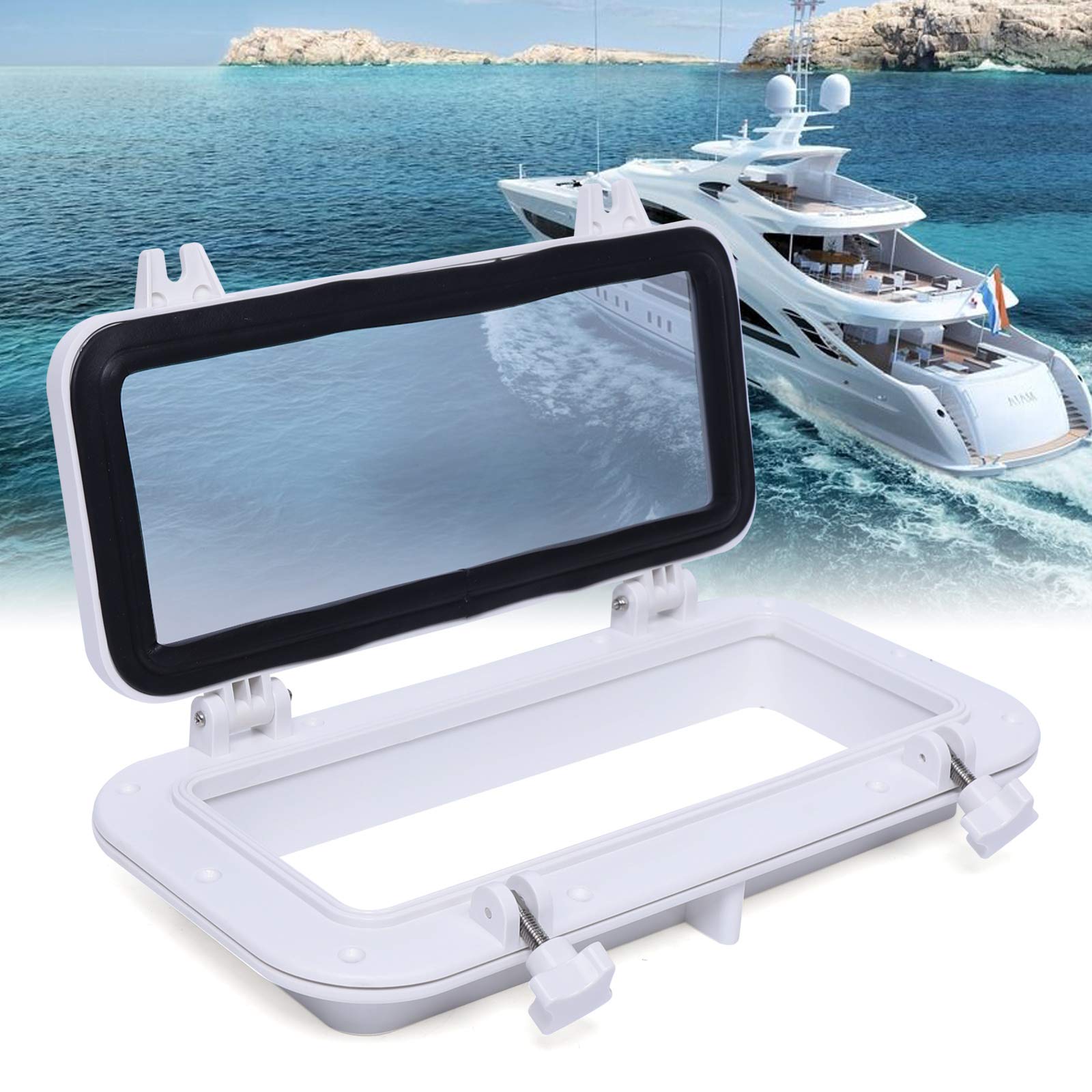 FutureHight Bullaugen 21,5cm - Schwarze Kunststoffluken Für Boot & Wohnmobil