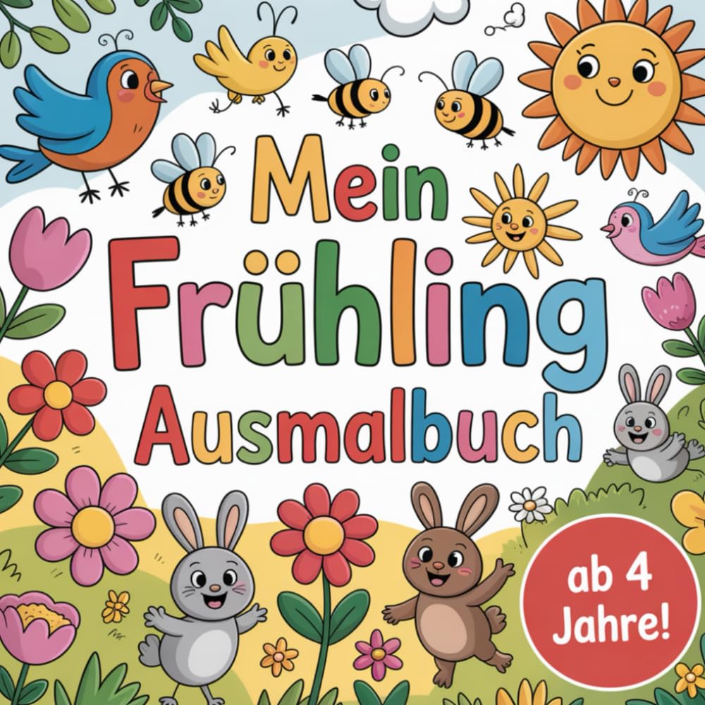 Mein Frühling Ausmalbuch - für Kinder ab 4 Jahre: für kleine Entdecker - fördert Feinmotorik, Konzentration und Kreativität (Mein Jahreszeiten Ausmalbuch - für Kinder ab 4 Jahre)