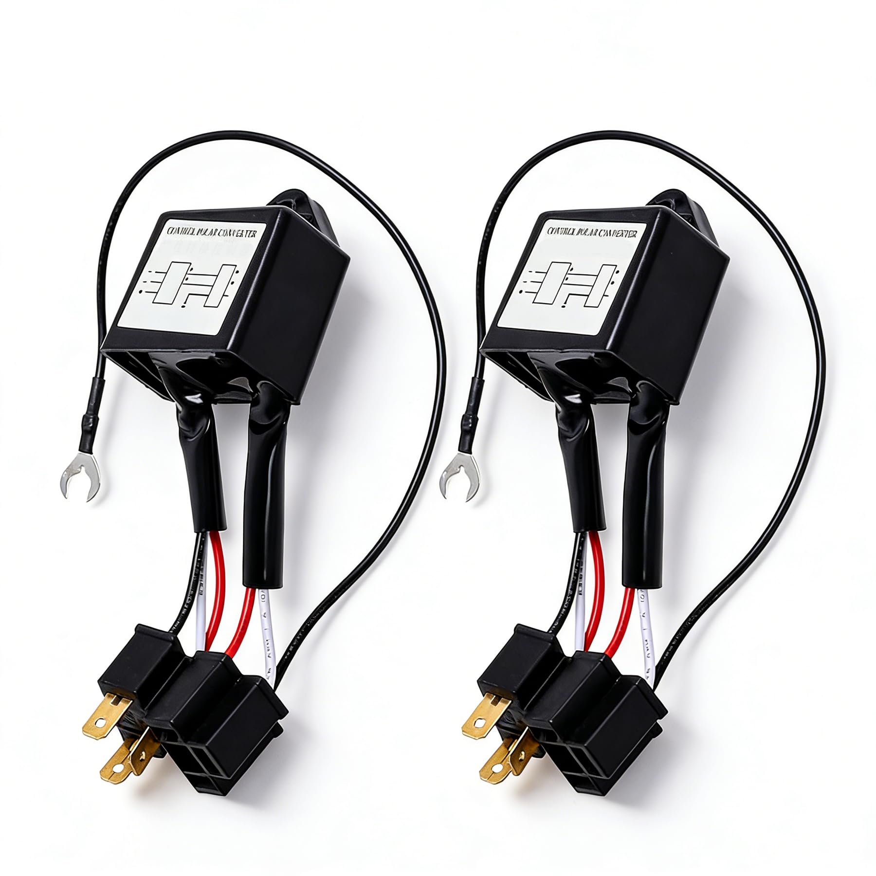 Adattatore del cablaggio dell'interruttore polare negativo posivo del convertore di polarà del faro dell'automobile LED 2pcs per la luce della lampada allo xeno H4  34