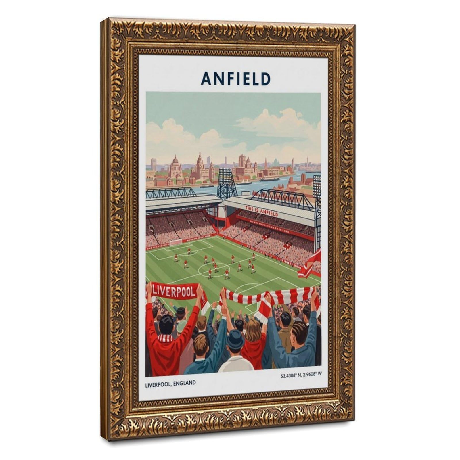 Anfield Liverpool Football Stadium Canvas Poster for Dorm Room Decor Gift