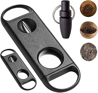 Cigar Cutter V Cutter Cigar Cigar Punch Cigar Accessories 2 in 1 Cigar Cutter V Cut Easy to Use Durable Cigar Cutter Blade Angle Provides Optimal Cut Depth