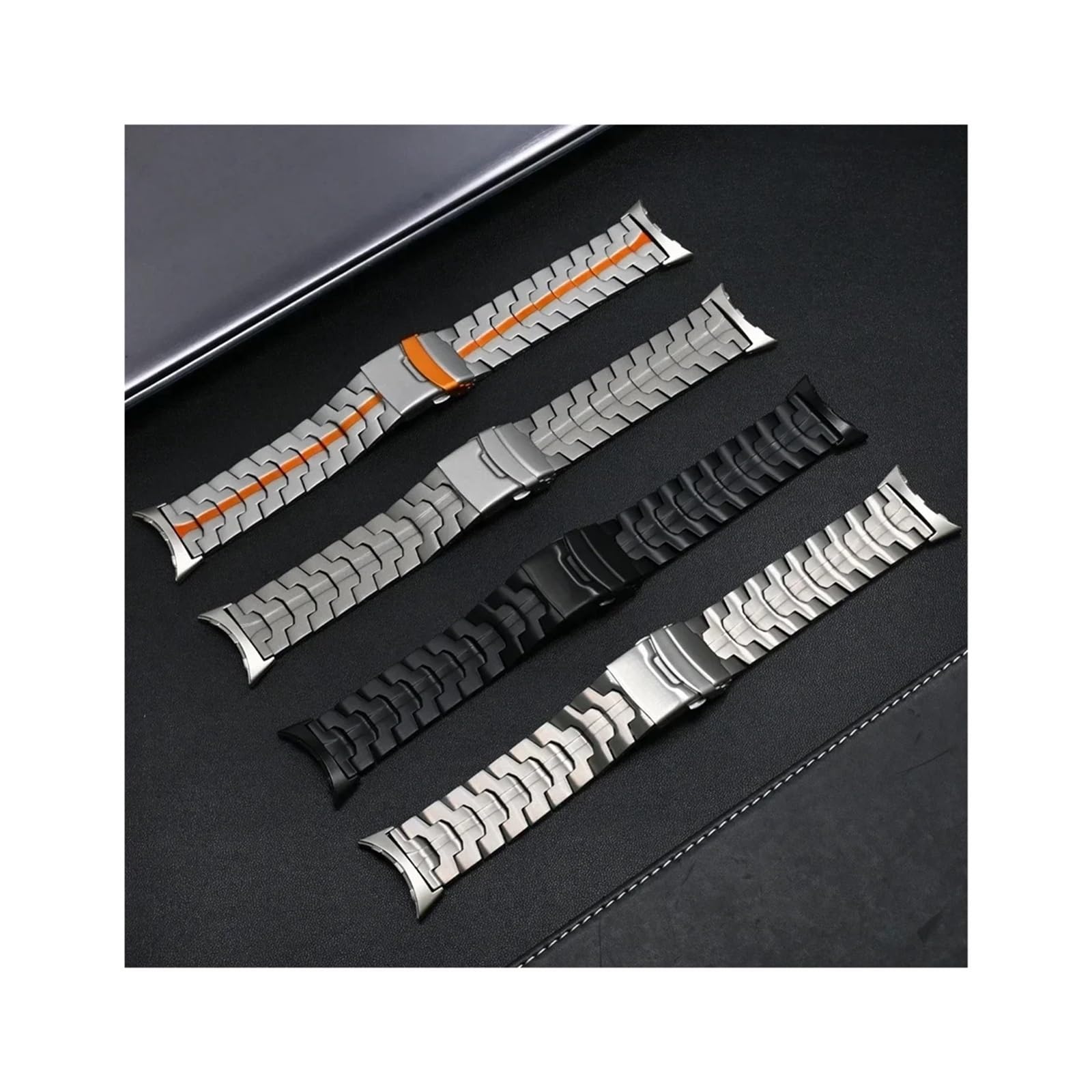Correa de titanio para hombre apta para Google Pixel Watch 3 45 mm pulsera de enlace de banda apta para GOOGLE PIXEL 3 45MM Pulsera de metal de negocios