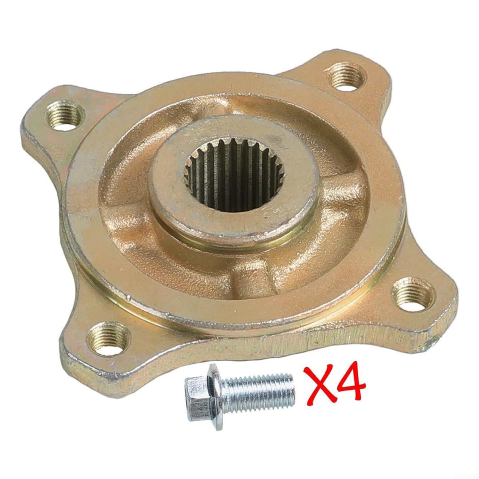 Asse posteriore a 24 denti a 4 perni per mozzo da 25 mm, cerchione in lega di acciaio per mozzo con distanza tra i bulloni da 78 mm 70 cc-150 cc per Dirt per bici Go Kart Drift Trike