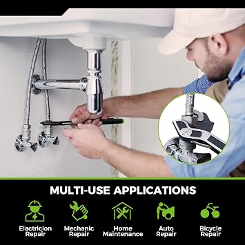 Der Erwachte 2-Piece Multi-function Adjustable Pipe Wrench Set