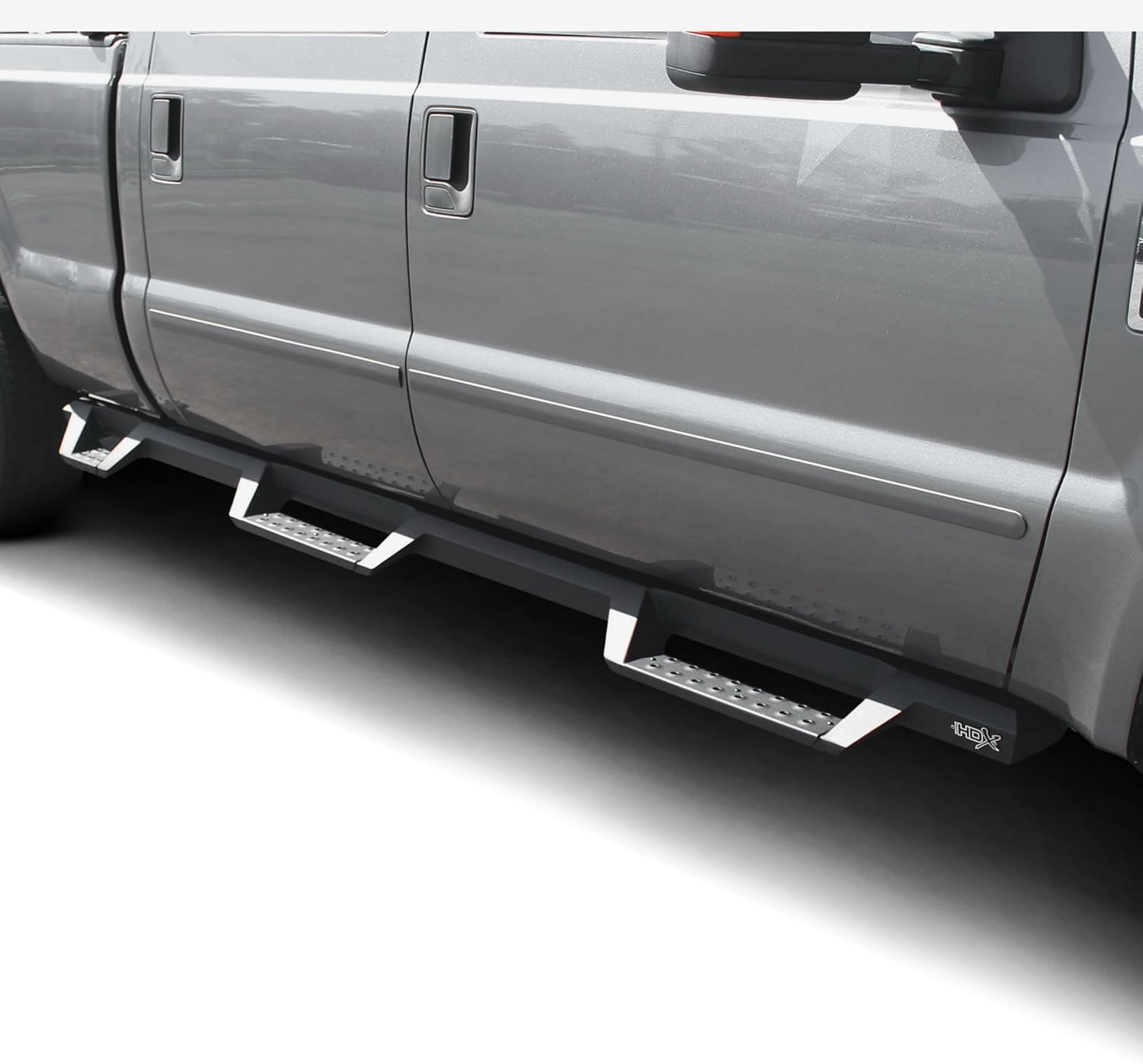 Westin 56-534015 HDX Drop Wheel to Wheel Nerf Bars fits 1999-2016 F250 F350 F450 F550 Crew Cab 6'75" Bed Textured Black Pair