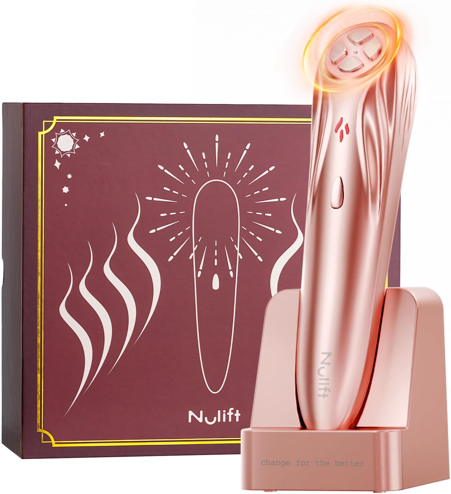 Radio Frequency Skin Tightening Device, Anti-Aging Face Machine for Wrinkle Removal, Lifting & Firming, Wireless Home Beauty Device with 3 Levels, at-Home Skin Renewal