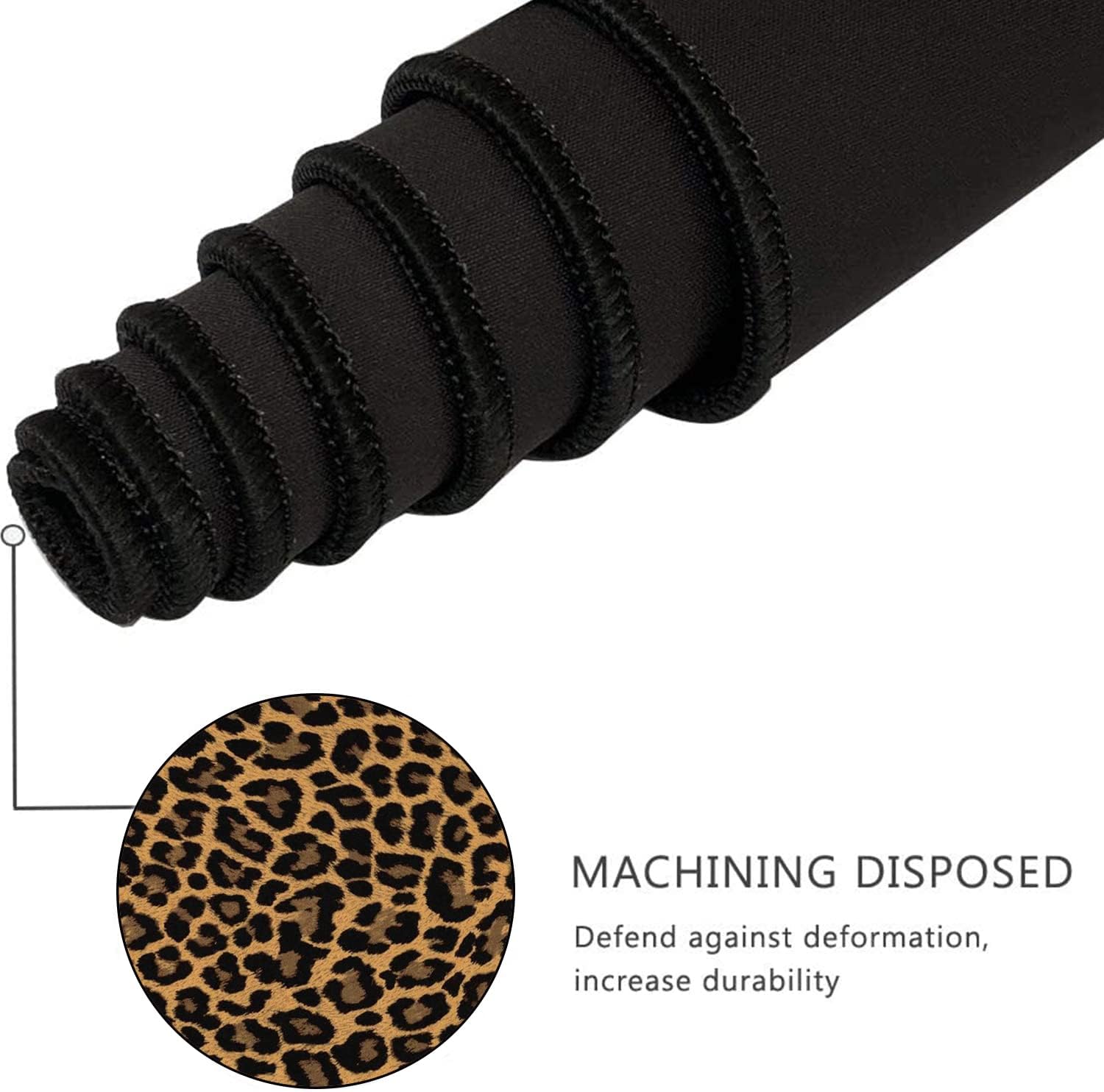 Extended Gaming Mouse Pad Desk Pad Keyboard Pad, Mouse Wrist Rest and Coaster, Anti-Slip Rubber Base Mouse Pad, Suitable for Gaming and Office, Leopard Print
