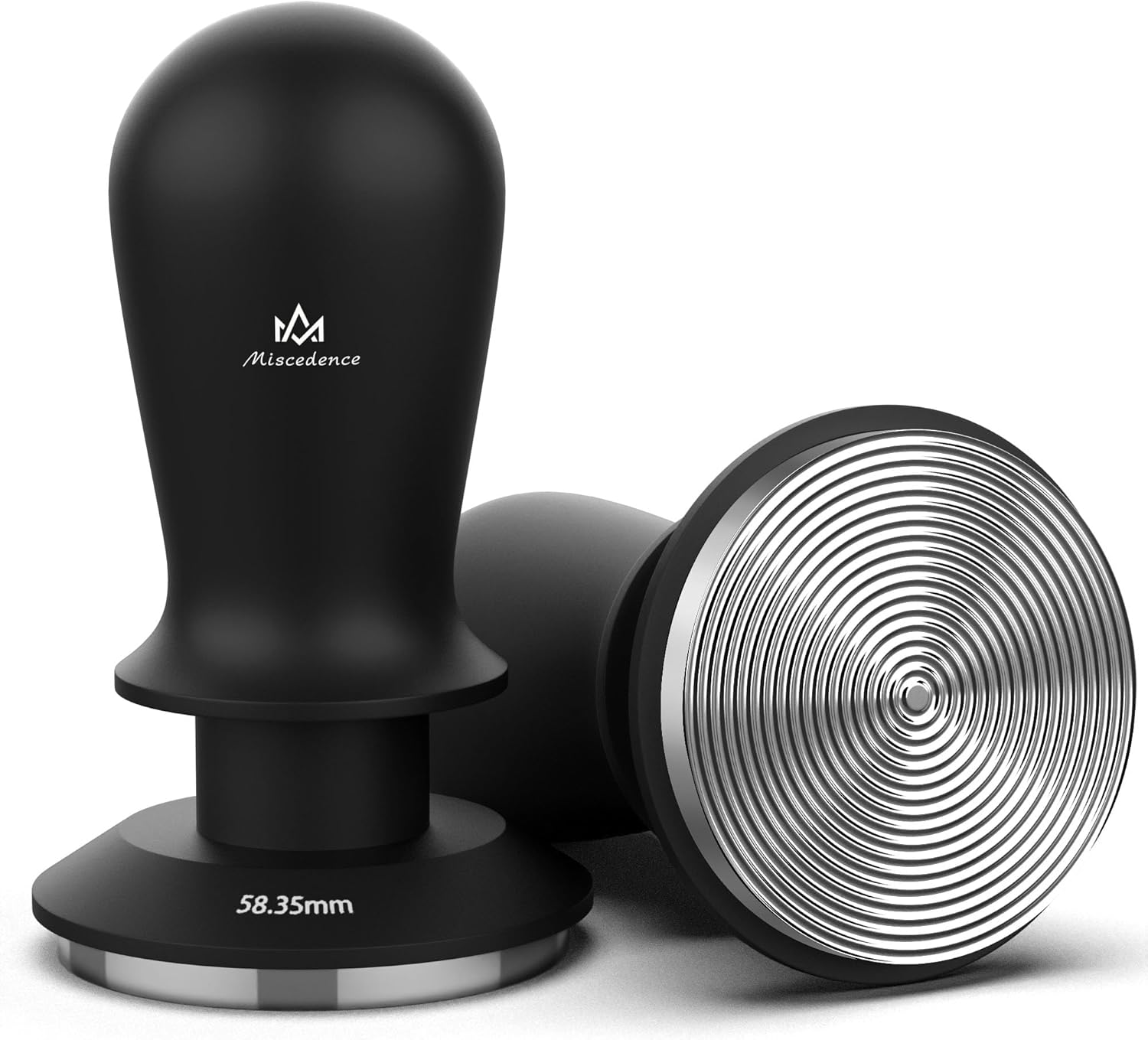 Espresso Tamper 53mm Calibrated Spring Loaded Coffee Tamper with Constant Pressure, Triple Spring Impact Sound Feedback for Barista Home Use (Black, 53mm)