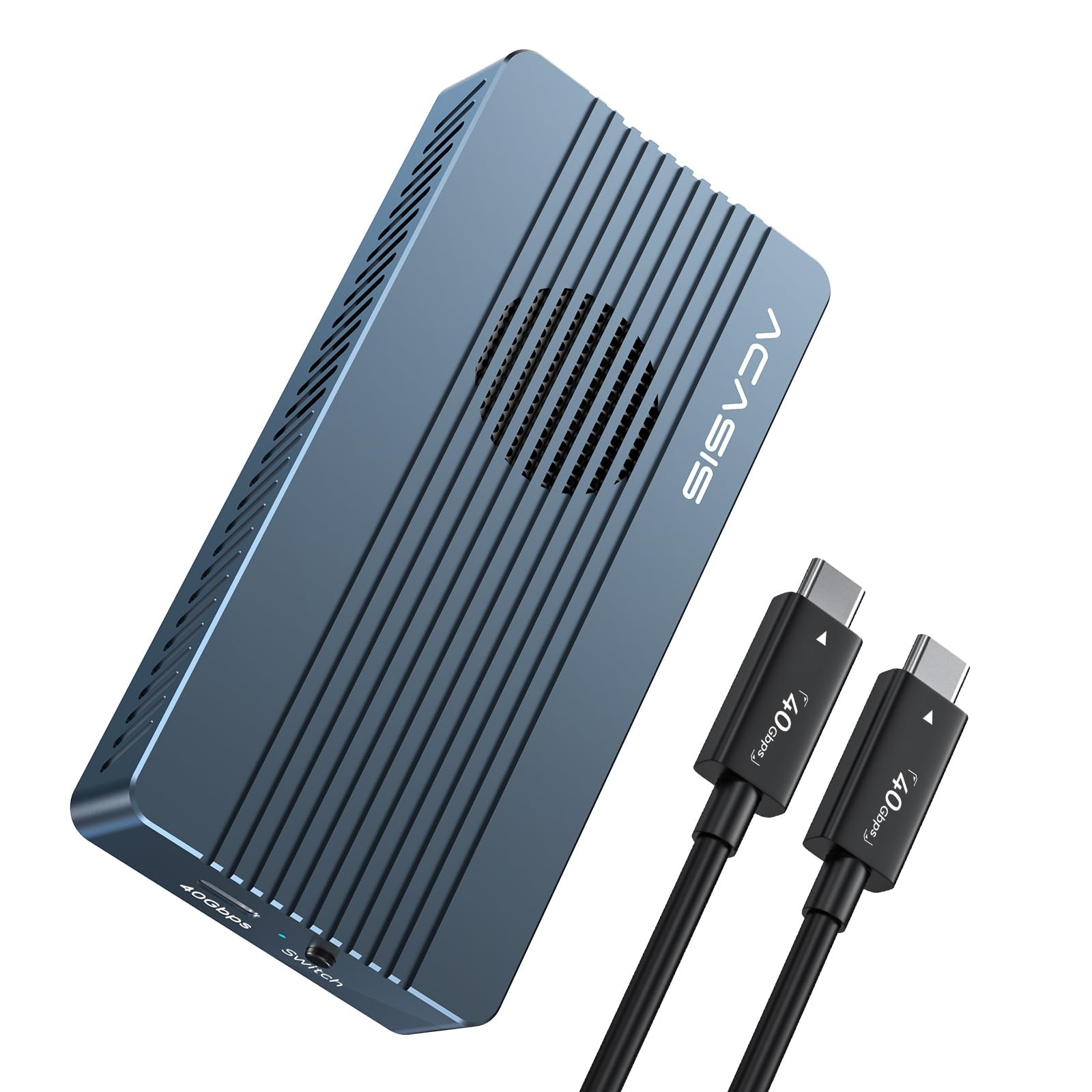 ACASIS Gabinete SSD M.2 NVMe de 40 Gbps (usado), com ventilador de refrigeração, TBU 405