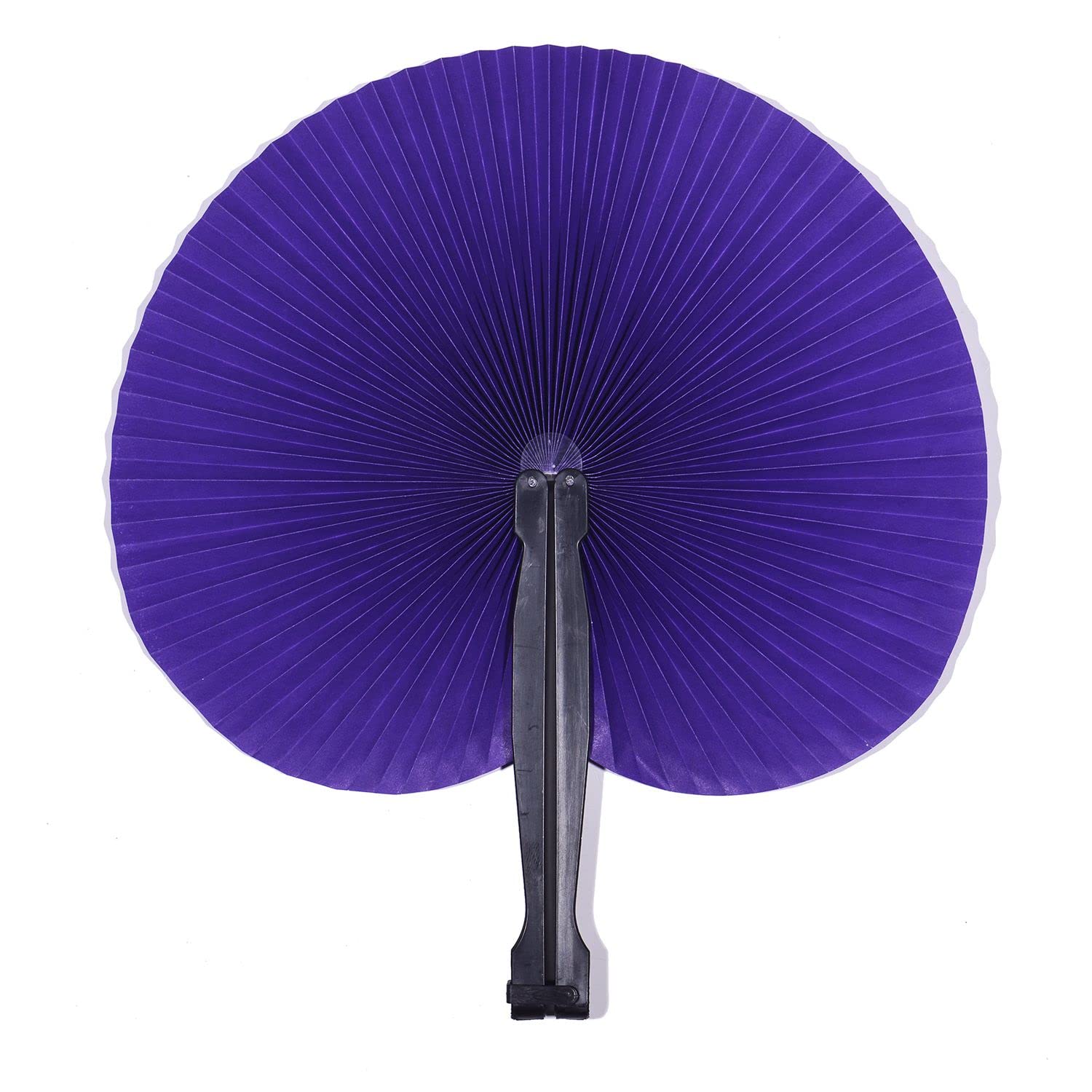 Icelus 24 Pcs Colorful Round Shaped Handheld Folding Accordion Paper Fans for Wedding Birthday Party Favors Kids Gifts - Image 2