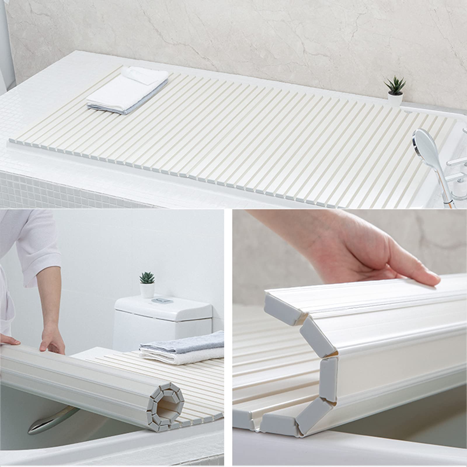 lalaleny Afdekking voor badkuip, opvouwbaar, pvc, stofdicht, waterdicht, duurzame isolatieplaat voor thuis, badkamer, spa-ervaring (70 x 170 cm