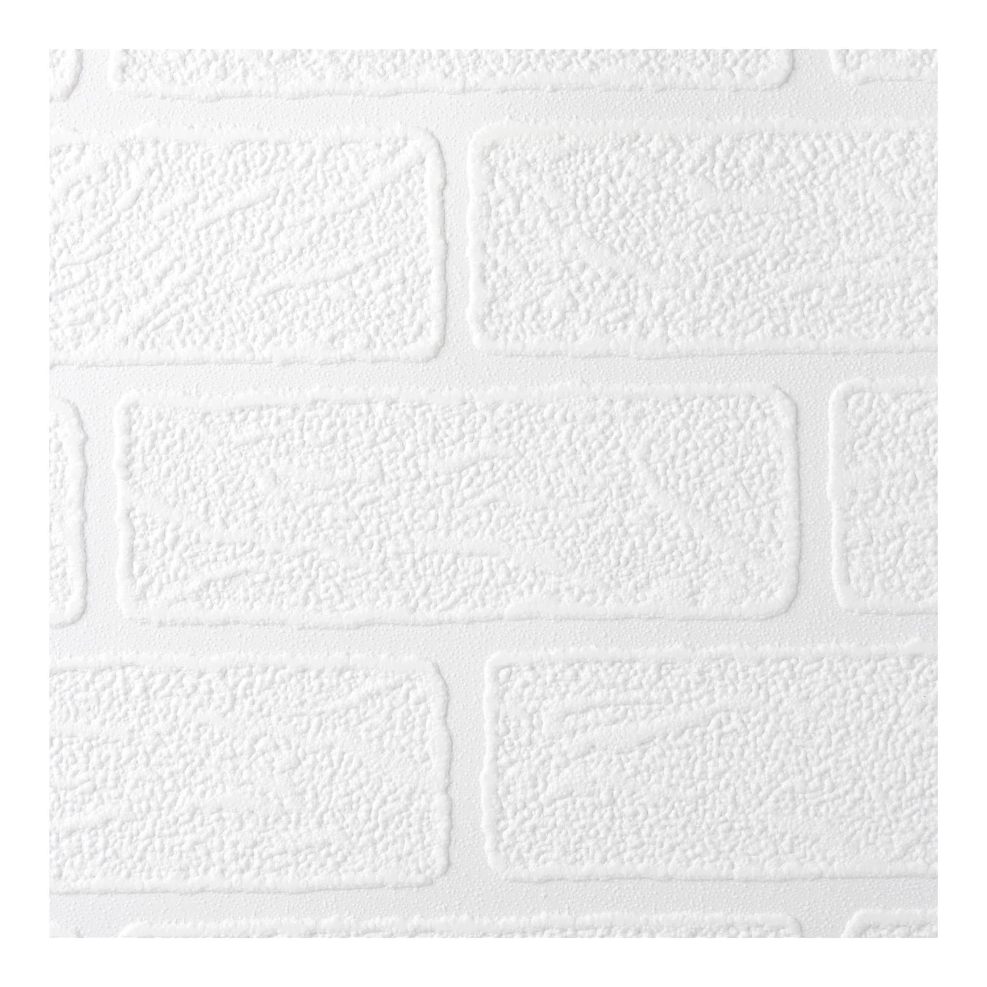 Brick Effect White Wallpaper