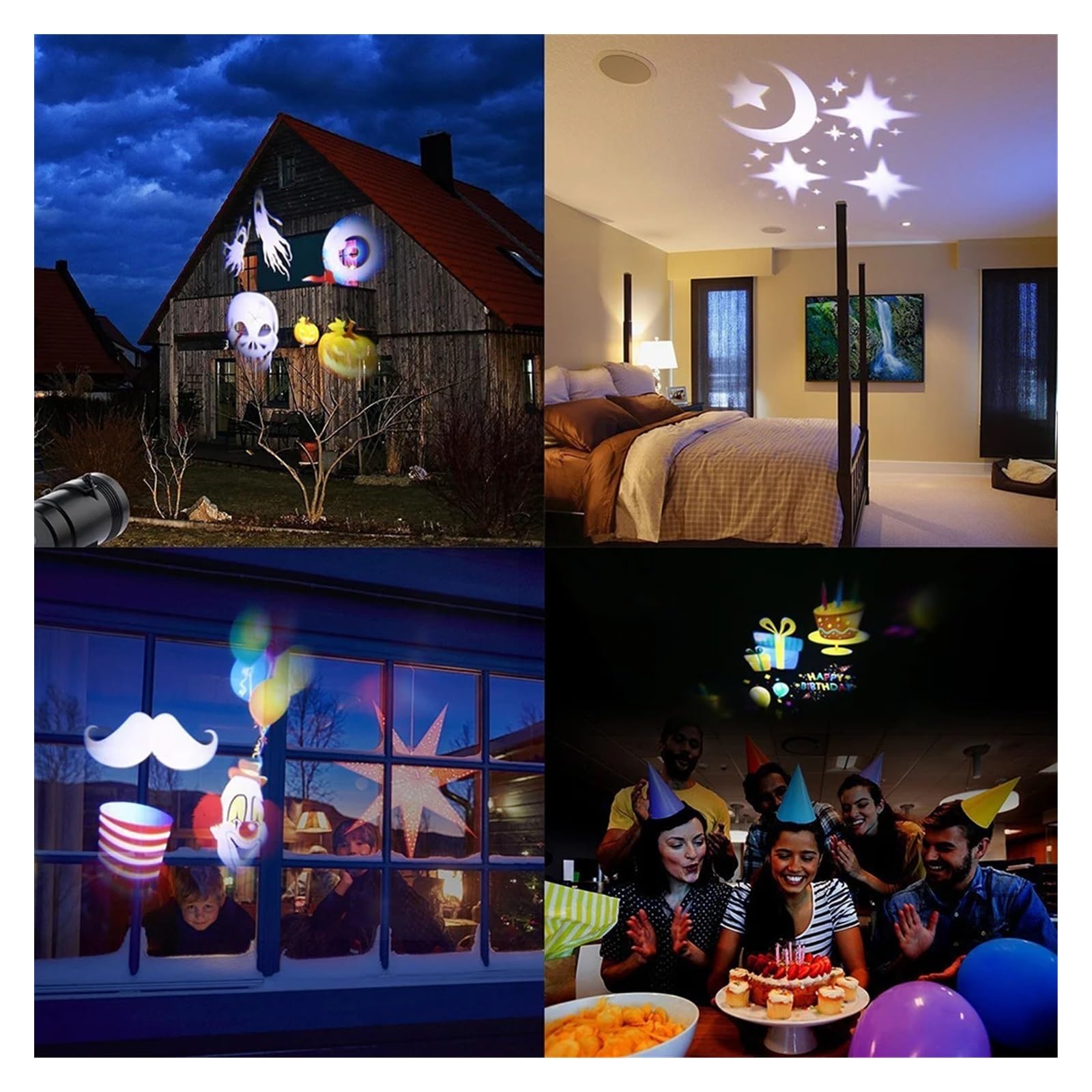 Projektor Weihnachten, Weihnachten 12 Muster Projektor Licht Led Landschaft wasserdichte Lampe Bühne Scheinwerfer Moving Licht Outdoor Indoor Dekorationen