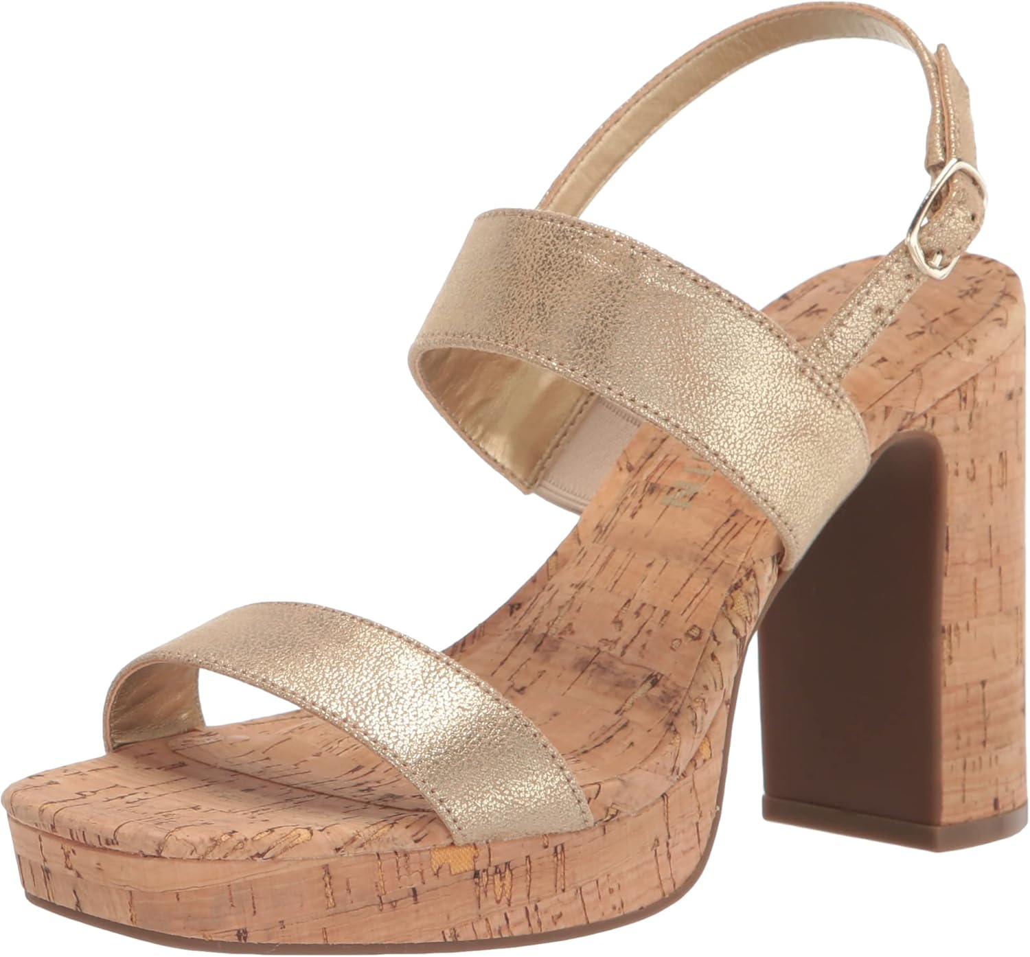 Anne Klein Women's Zaya Heeled Sandal, Platinum, 9