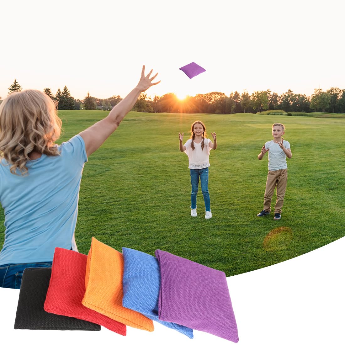 10 Pcs Bean Bags Throwing 7cm*7cm Small Bean Bag Toss Beanbags Mini Cornhole for Indoor Outdoor Activities - Image 3