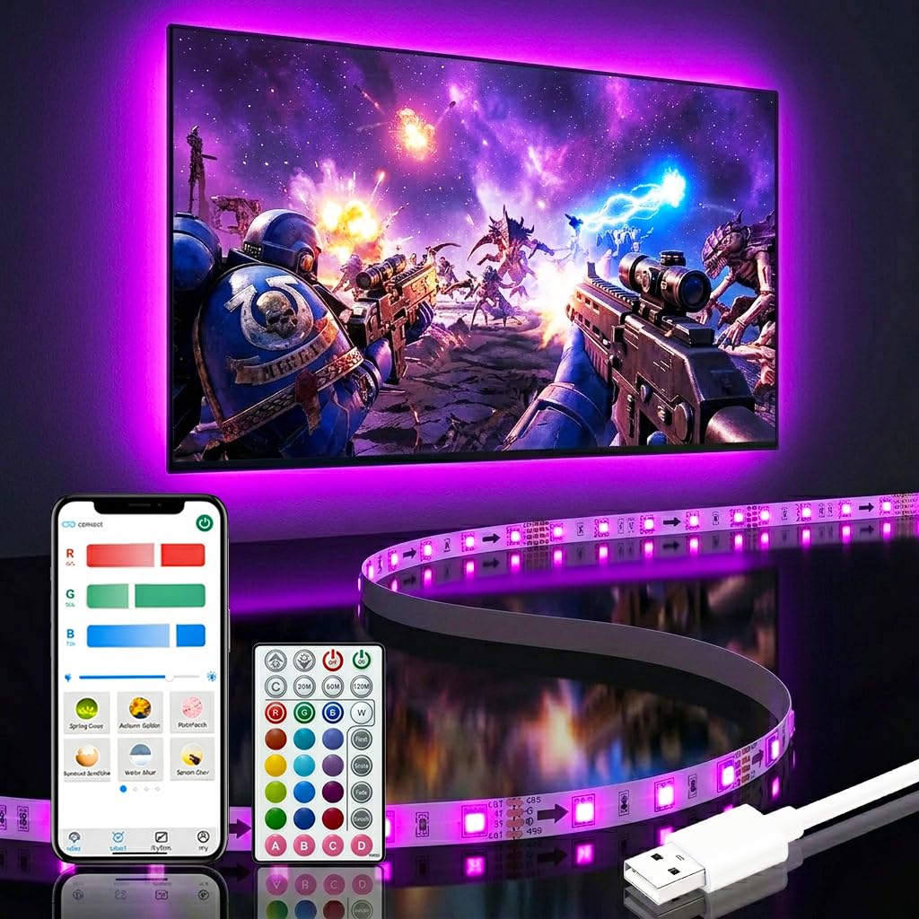 Amazon.com: Bason TV LED Backlight for 55-65 inch TV, Bluetooth