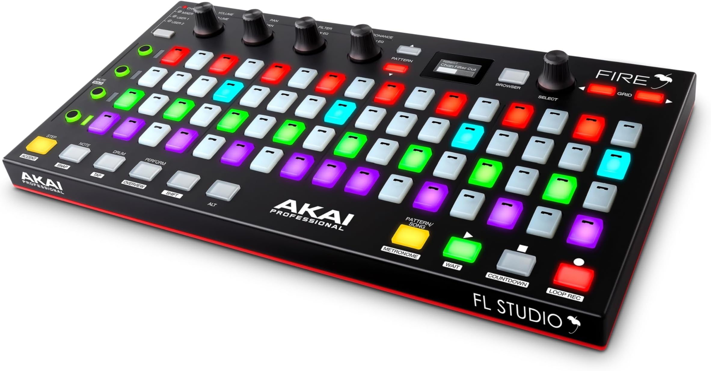 USB MIDI Controller for FL Studio with 64 RGB Clip/Drum Pad Matrix (Fire)