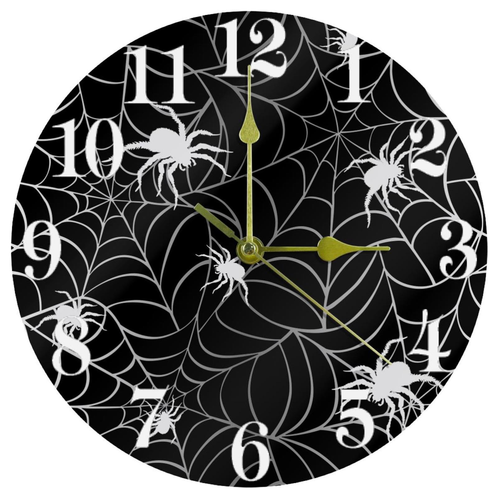 Horloge murale araignée silencieuse en quartz pour salon et bureau
